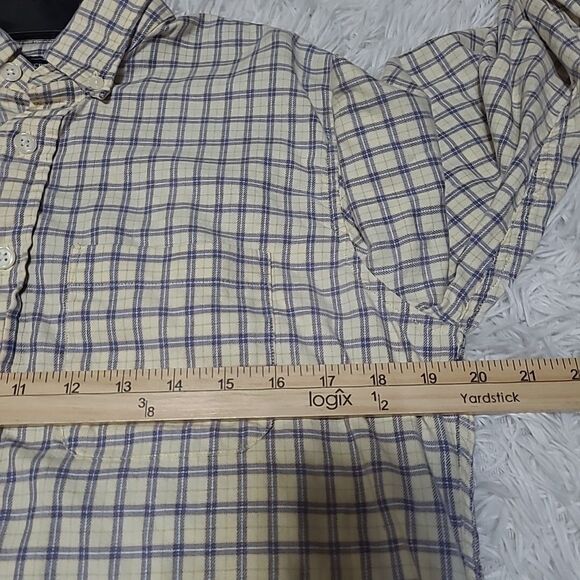 Abercrombie and Fitch Mens Long Sleeve Button Down Shirt Size Small Yellow Plaid - Picture 9 of 12